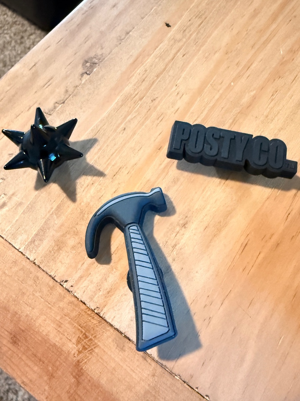 Post Malone Collab Croc Shoe Charms Hammer, Logo, and Spike Star